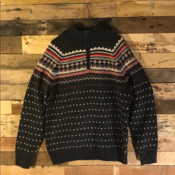 J.Crew Mercantile Fair Isle half-zip sweater - Picture 1 of 4